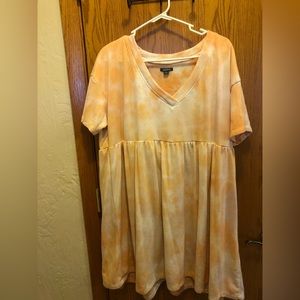 Wildfable Orange Tie-Dye Dress